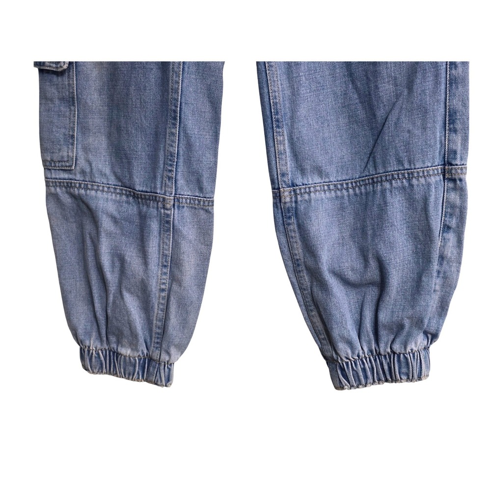 BDG Urban Outfitters Womens High Rise Cargo Jogger Jeans Blue Medium Wash 30W - Picture 3 of 10